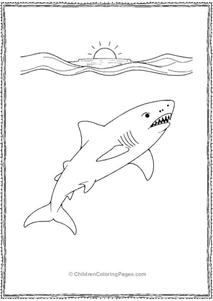 Basking Shark Swimming Underwater Free PDF Printable