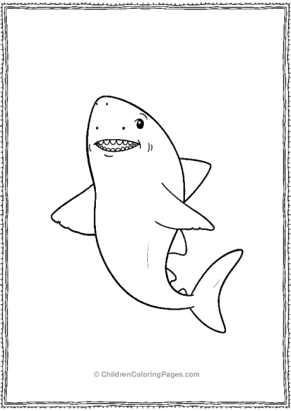 Basking Shark Waving Free PDF Printable