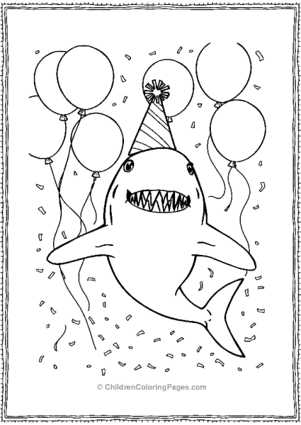 Basking Shark With A Hat Free PDF Printable