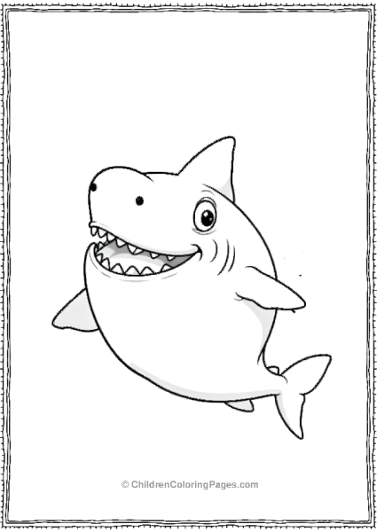 Basking Shark With Big Eyes Free PDF Printable