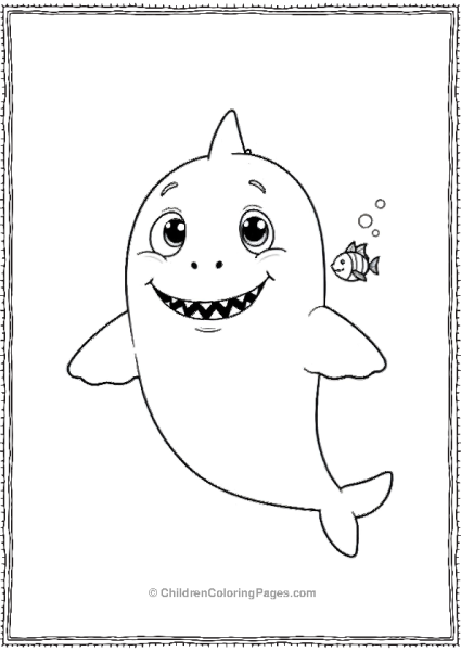 Basking Shark With Cute Eyes Free PDF Printable