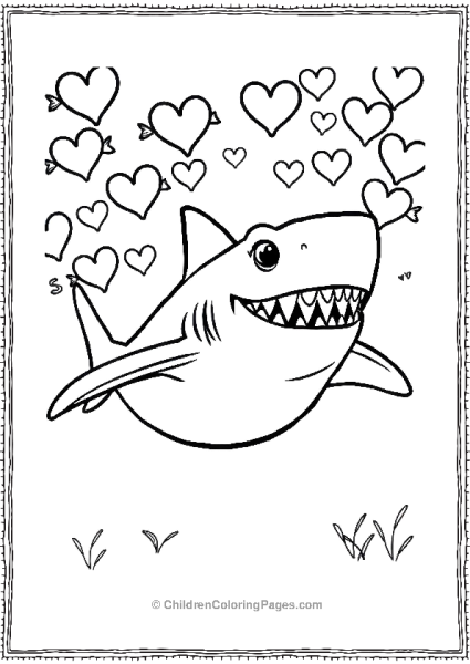 Basking Shark With Exaggerated Features Free PDF Printable