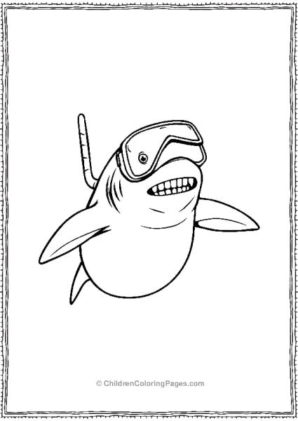 Basking Shark With Snorkel Free PDF Printable