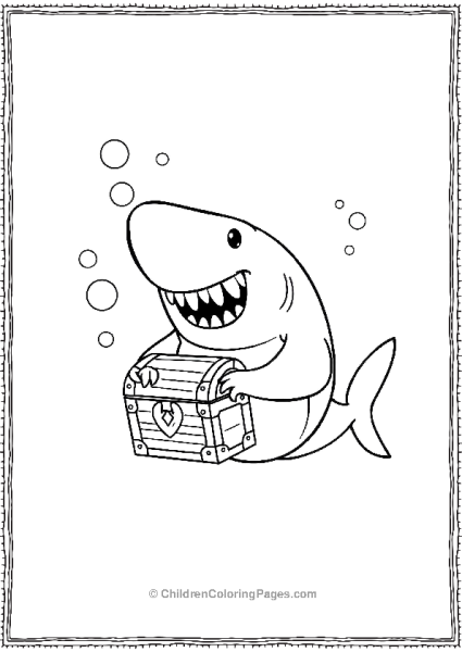 Basking Shark With Treasure Chest Free PDF Printable