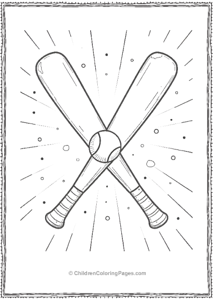 Bat And Ball Crossed Free PDF Printable