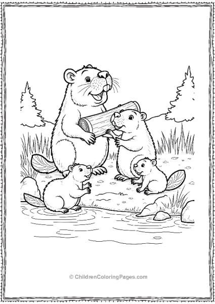 Beaver Family Free PDF Printable