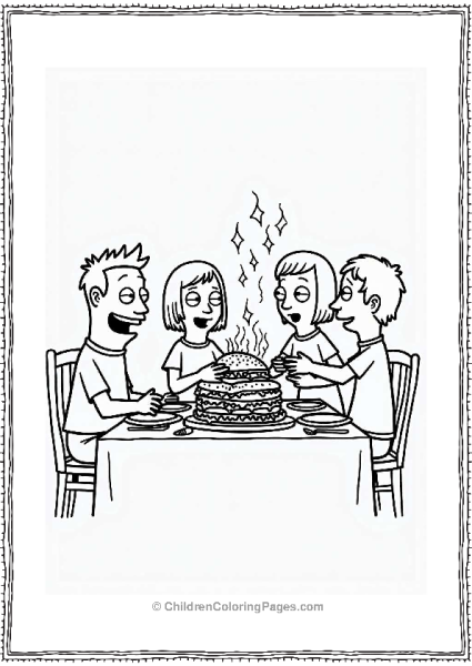 Belcher Family At The Dinner Table Free PDF Printable