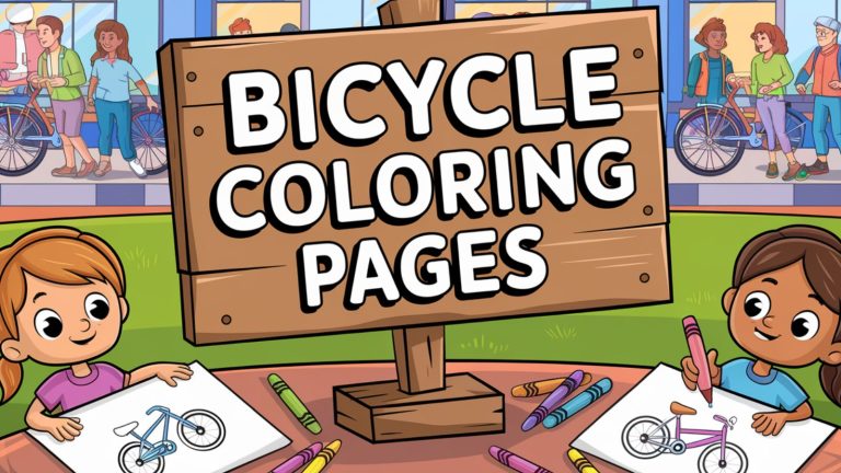 Bicycle Coloring Pages