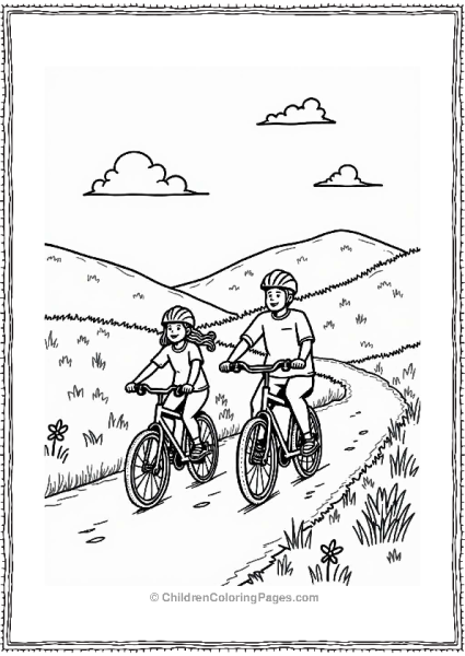 Biking Family Adventure In The Park Free PDF Printable