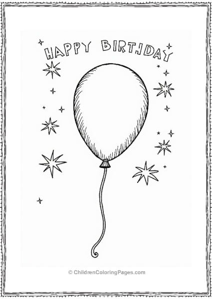 Birthday Balloon Celebration Free PDF Printable