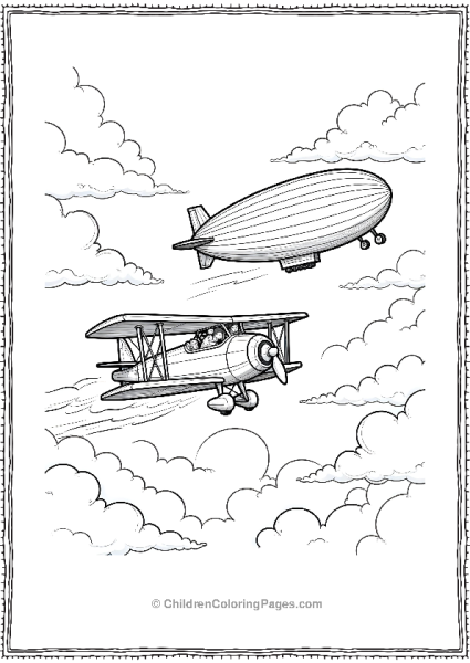 Blimp And Biplane Race Free PDF Printable