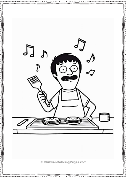 Bob Singing At The Grill Free PDF Printable