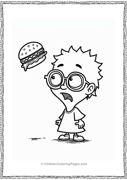 Bob’s Burgers Character Catching A Falling Burger Free PDF Printable