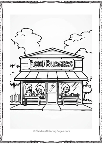 Bob’s Burgers Exterior View Free PDF Printable