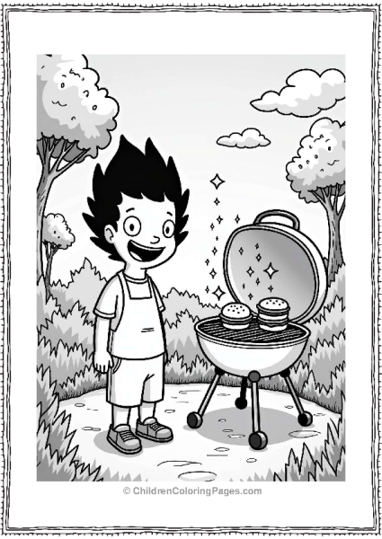 Bob’s Magical Grill In A Whimsical Landscape Free PDF Printable