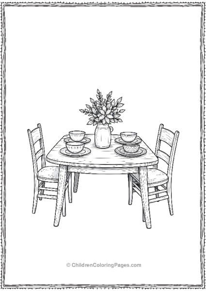 Boho Dining Table Setup Free PDF Printable