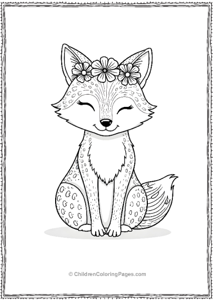 Boho Fox A Whimsical Fox Sitting Peacefully Free PDF Printable