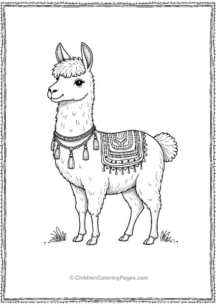 Boho Llama Wearing A Tassel Garland Scaled Free PDF Printable