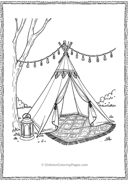 Boho Tent Setup In A Backyard Free PDF Printable