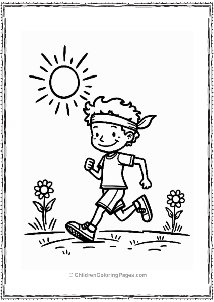 Boy Jogging In The Sun Free PDF Printable