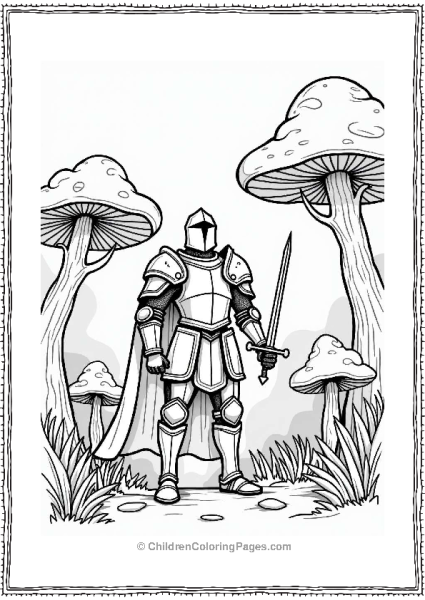 Brave Knight In A Fantasy Forest Free PDF Printable