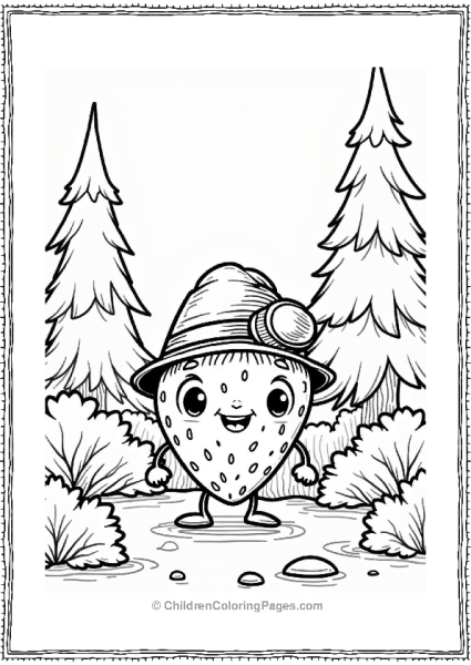 Brave Strawberry In A Forest Adventure Free PDF Printable