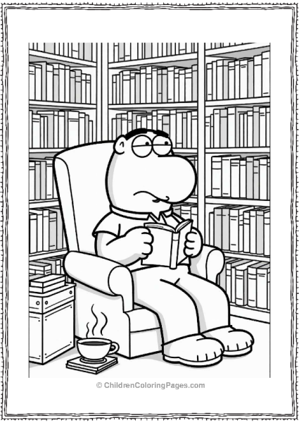 Brian In A Cozy Library Free PDF Printable