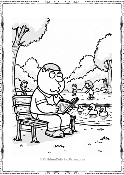 Brian Reading In The Park Free PDF Printable