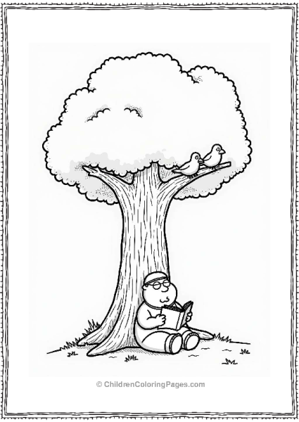 Brian Reading Under A Tree Free PDF Printable