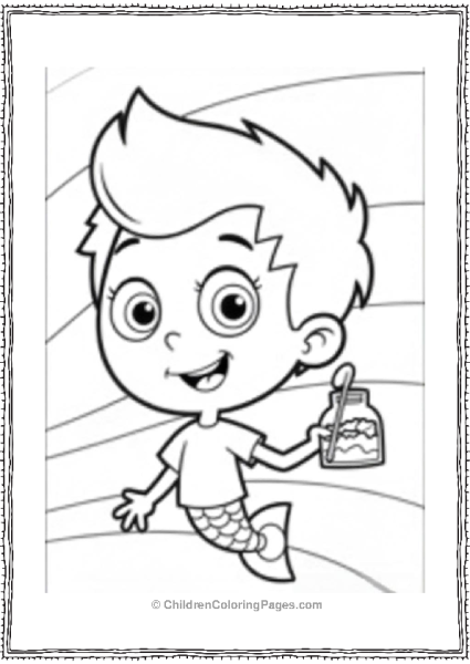 Bubble Guppies Gill Drinking Juice Free PDF Printable