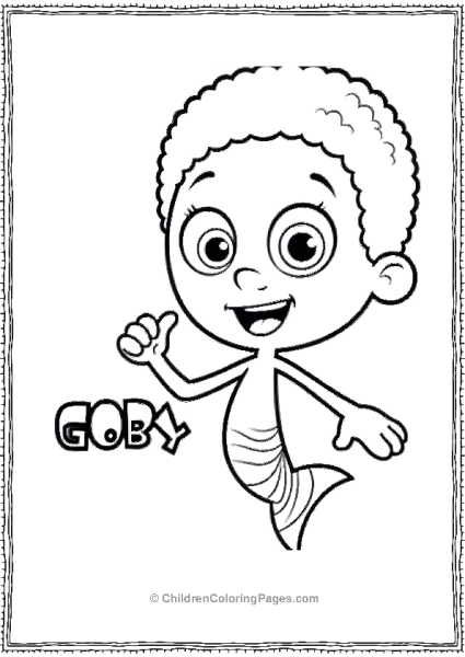 Bubble Guppies Goby Waving Hello Free PDF Printable