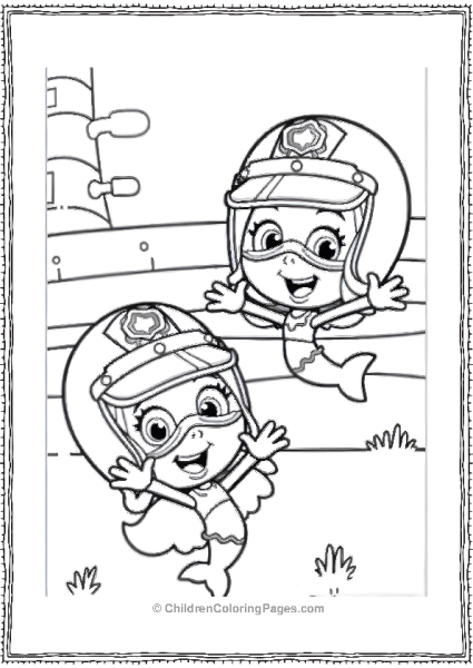 Bubble Guppies Molly And Deema In Helmet Free PDF Printable