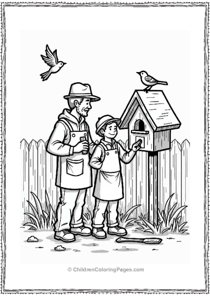 Building A Birdhouse With Grandpa Free PDF Printable