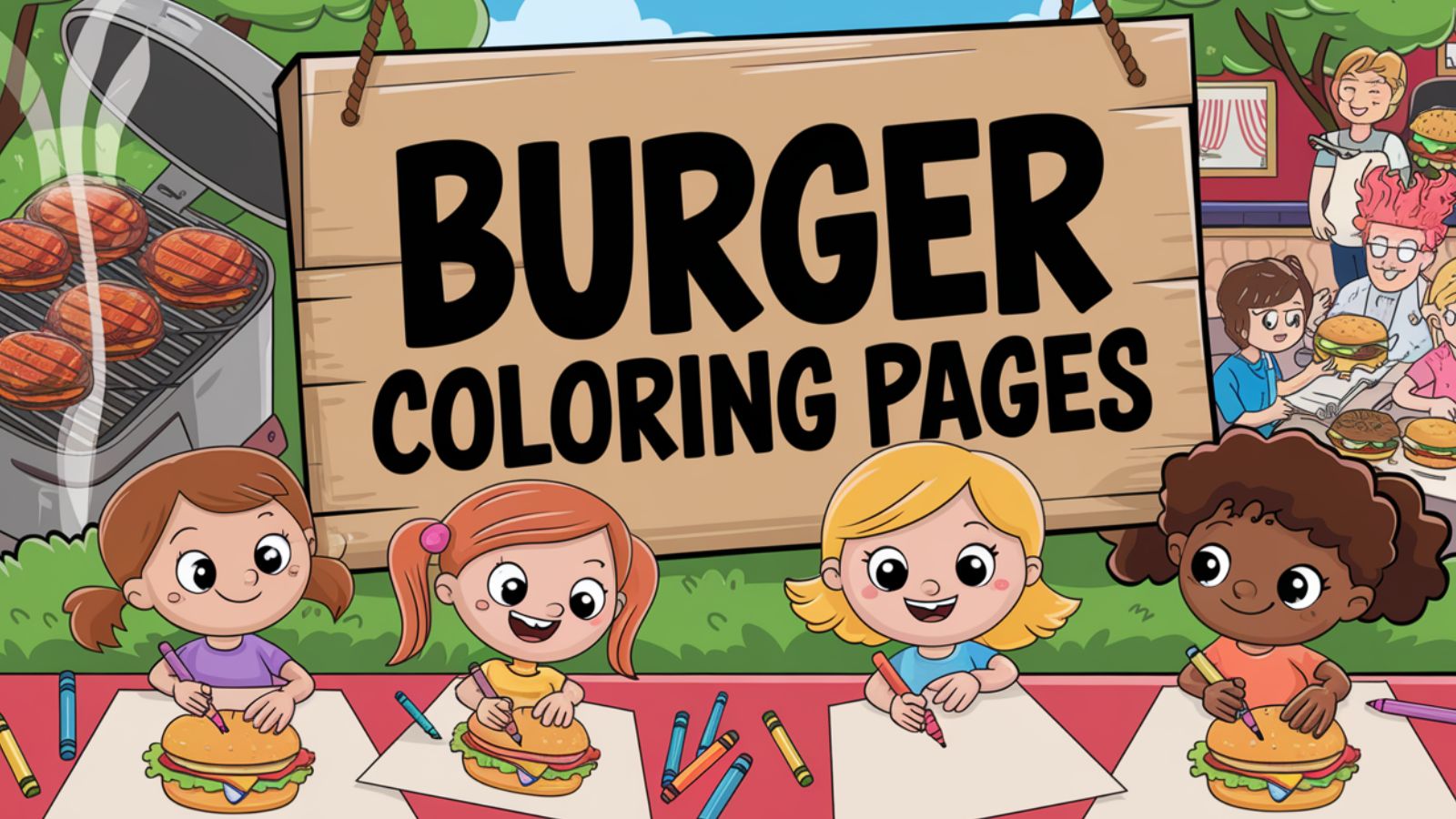 Burger Coloring Pages – Download Free PDF Printables 🍔