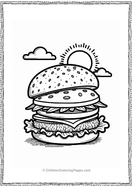 Burger Landscape Painting Free PDF Printable