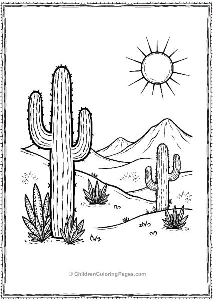 Cactus And Desert A Boho Inspired Desert Scene Scaled Free PDF Printable