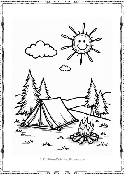 Camping Under The Sun Free PDF Printable