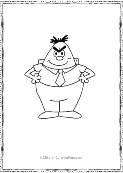 Captain Underpants Annoyed In A Suit Free PDF Printable