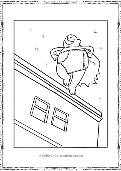 Captain Underpants On A Rooftop Free PDF Printable