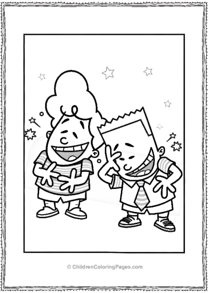 Captain Underpants Two Boys Laughing Together Free PDF Printable