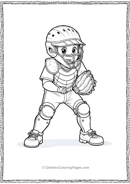 Catcher Ready To Play Baseball Free PDF Printable