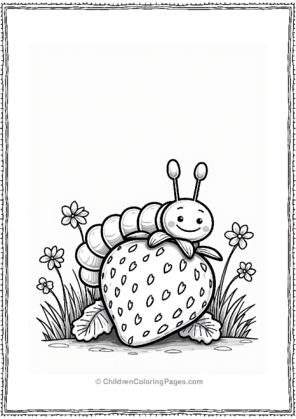 Caterpillar On A Strawberry Free PDF Printable