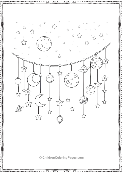 Celestial Garland A Garland Of Hanging Moons And Stars Free PDF Printable