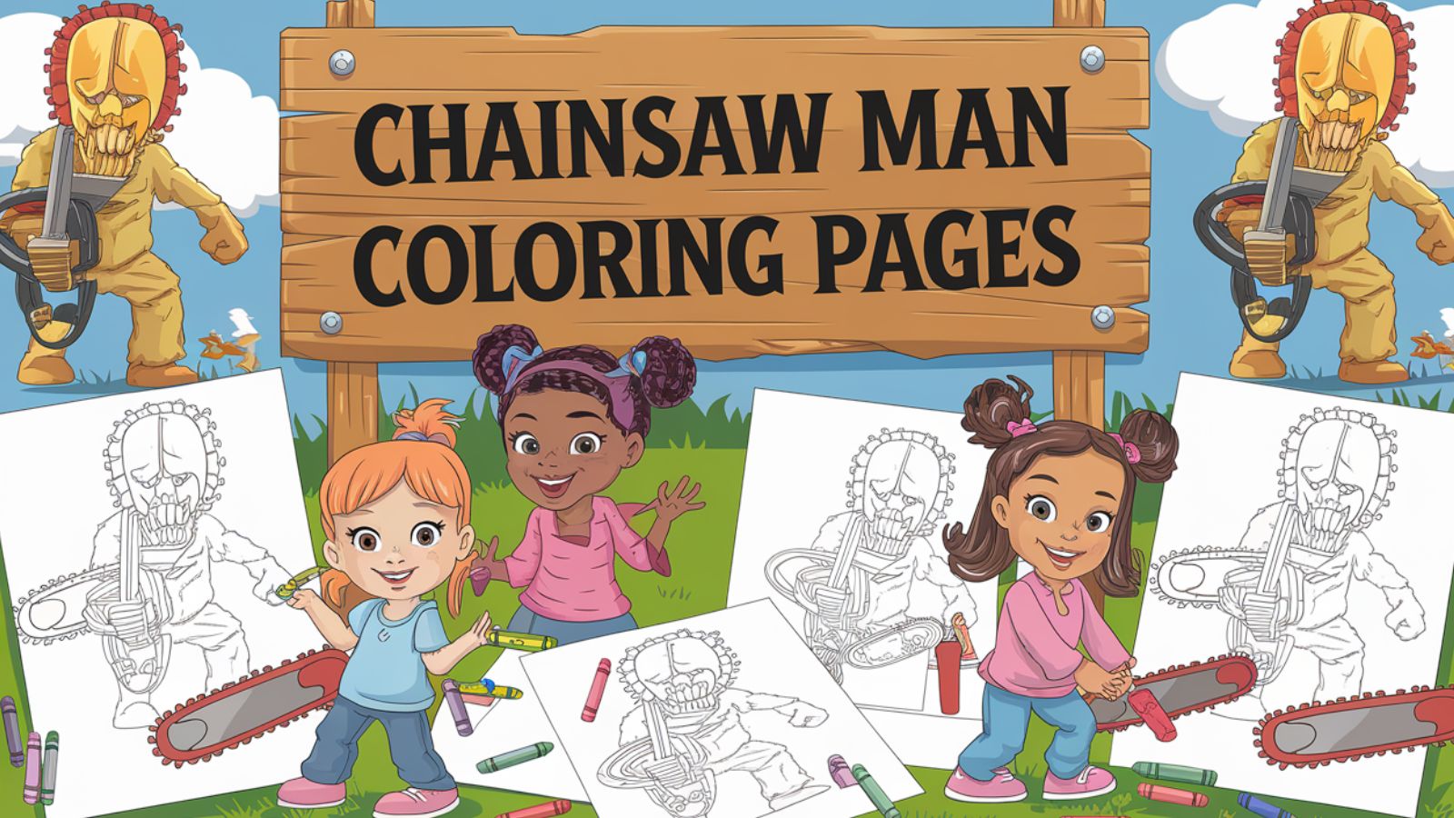 Chainsaw Man Coloring Pages – Download Free PDF Printables For Kids 🔗