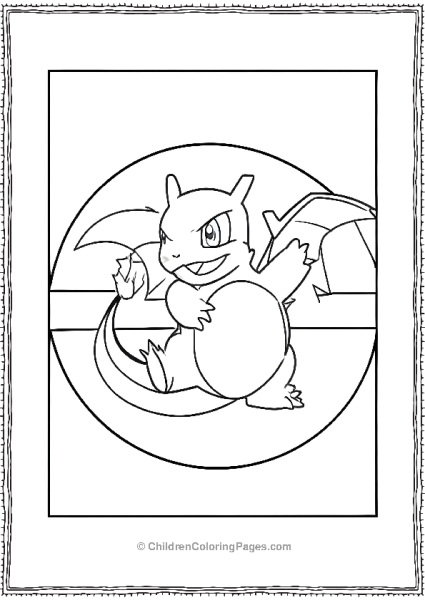 Charizard Cartoon Coloring Page Free PDF Printable