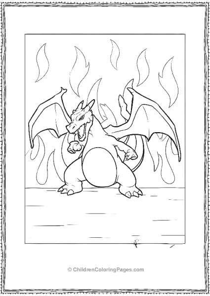 Charizard Coloring Page Free PDF Printable