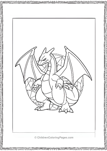 Charizard Dragon Coloring Page Free PDF Printable