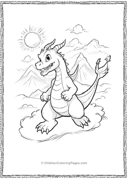 Charizard In A Mountainous Landscape Free PDF Printable