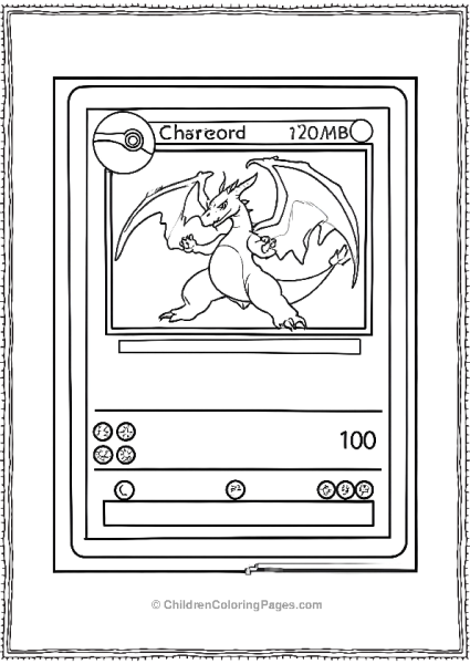 Charizard Pokémon Card Coloring Page Free PDF Printable