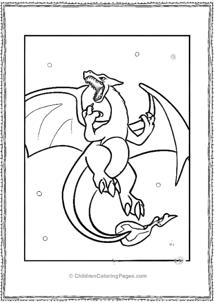 Charizard Posing Free PDF Printable